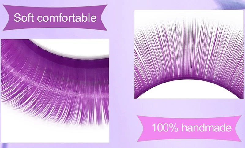 purple color lash extension